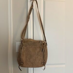 Suede Crossbody Messenger Bag